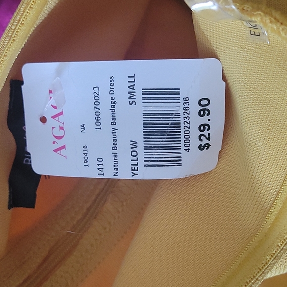 Mustard/Yellow Bandage dress. Size: S - Picture 5 of 5